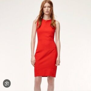 Babaton | Miguel Sleeveless Ponte Knit Sheath | Red Mini Dress | US 0